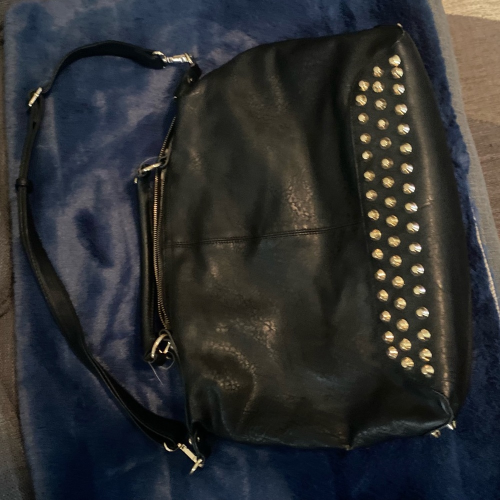 Black Purse with Gold Spikes